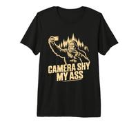 Cámara Tímido Mi Culo Divertido Bigfoot Selfie Sasquatch Diseño Camiseta Premium
