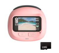 Cámara transportable rosa de 720P con superposiciones creativas integradas, acción simple de toque, excelente cámara transportable para adolescentes