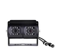 Cámara Trasera a Prueba de Agua Cámara Marcha Atrás Doble Lente Respaldo RV Ángulo Ajustable CCD Visión Trasera Impermeable Camara(Black 4PIN)