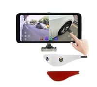 Cámara Trasera Alarma Punto Ciego 6,25 Pulgadas, Monitor Pantalla Táctil Dividida para Coche, Cámara Visión Lateral Digital Doble Lente AHD 1080P Reversa(SM625-L-W)