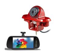 Cámara Trasera Cámara Visión Trasera Tercera Luz Freno Cable 10 M para Trafic para Vivaro para Nissan para Primastar (2001-2014)(SuctionCup Stand Kit)