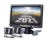 Cámara Trasera Coche Cámara De Visión Nocturna Starlight Camión, Monitor Marcha Atrás 7 Pulgadas, AHD Alta Definición 1920 X 1080 Autobús Y Coche(1 Camera-20m)