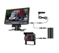 Cámara Trasera Coche Cámara De Visión Trasera para Camión con Visión Nocturna Infrarroja De 7 Pulgadas Y Monitor De 1024 X 600 9-36 V Universal(10M Cable)