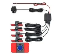 Camara Trasera Coche Sensor Aparcamiento Coches Asistente Parktronics 4 Negro/Plata/Blanco 13mm Sensores Planos Sonido Inverso Alarma Zumbador Soundns(Blue Sensors)