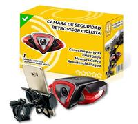 Camara Trasera Espejo Retrovisor Bicicleta - Camara Trasera para Bicicletas - Cámara de Seguridad con Grabación, Visualización en Tiempo Real - Luz Trasera Bicicleta con Retrovisor e Intermitentes