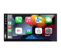 Cámara Trasera Radio Coche 1 DIN Android Auto Carplay 7 Pulgadas Pantalla Táctil HD Reproductor Multimedia MP5 USB FM Bluetooth Autorradio Universal(with 8 LED Camera)
