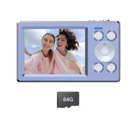 Cámara vintage de 2.8 + 1.4 pulgadas, zoom óptico de 16x, documentación 4K, batería larga para campus, regalos de viaje, cámara digital de doble pantalla para estudiantes