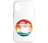 Cámara Vintage Director de Película Silla Cinematográfica Carcasa para iPhone 16 Plus