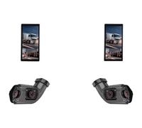 Cámara Visión Lateral AHD 2 Canales Grabación Video DVR Coche Alarma BSD Monitor Espejo Retrovisor 10,36 Pulgadas Camiones Autobuses Camara Marcha Atras(Add Left Right CAM)