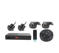 Cámara Visión Trasera Cámara 3D 360 para Coche, Grabadora De Vídeo DVR 1080P con Cámara De Visión Periférica Inteligente con IA Camara Marcha Atras(with Calibration 64G)