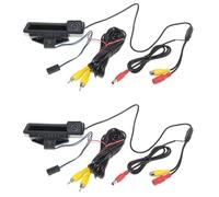 Cámara Visión Trasera Impermeable para E82 E88 E90 E91 E92 E93 E60 E61 E70 E71 2 Uds Vista Trasera Coche Cámara Marcha Atrás Cámara para Asa Maletero