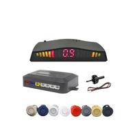 Cámara Visión Trasera Kit de Sensor de Aparcamiento Coche Pantalla de 22mm 4 sensores retroiluminación monitoreo de Radar Marcha atrás Alarma Sonora(Grey)