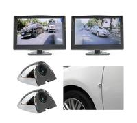 Cámara Visión Trasera Sistemas De Espejo Retrovisor Digital AHD De 5 Pulgadas para Coche Visión Nocturna HD 720P Cámara De Punto Ciego con Vista Lateral Camara Marcha Atras(Chrome)