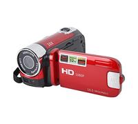 Cámara Vlogging, Zoom Digital 16x, Cámara de Vídeo de Larga Duración con Batería, Regalo Portátil, Pantalla Giratoria TFT de 2,7 Pulgadas para Matrimonio (Rojo)