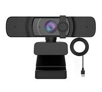 Cámara web 1080P con micrófono, cámara web Full HD con cubierta de privacidad, visión amplia, USB, Plug and Play, cámara web giratoria para Skype, Zoom, FaceTime, PC, Mac, portátil, tableta de