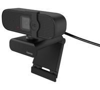 Hama | Webcam 1080p Full HD con Micrófono (PC Webcam para Videojuegos en casa, Alta resolución, Rotación de 360 Grados, Inclinación de 90 Grados,Rosca de 1/4" para Trípode) Color Negro