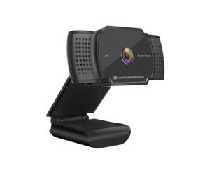 Cámara Web 2K Conceptronic Amdis02B con Micrófono Integrado y Enfoque Automático