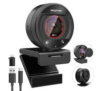 Cámara web 4K con micrófono para PC, portátil, 1080P a 60 fps, cámara web con cubierta de privacidad para transmisión con zoom digital PDAF 8X para cámara de escritorio para Mac Windows USB cámara web