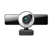 Cámara web Cámara web 108 0p HD USB Cámara de la computadora con la cámara web de gran angular del micrófono con la luz del anillo for ordenador personal Cámara de escritorio de computadora portátil C