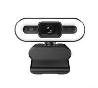 Cámara web de enfoque automático 4K con luz de relleno integrada e interfaz USB para clases en línea de colaboración remota y para transmisiones en vivo (1080P)