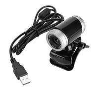Cámara Web de Visión Nocturna HD 720P CMOS con Micrófono Incorporado para una Comunicación de Voz Clara, Cámara Web USB Pro con Clip de 360 Grados (Plata Pintada de Negro)