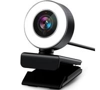 Cámara web HD 1080P con micrófono y anillo de luz, Vitade 960A USB Pro, cámara de vídeo para Mac, Windows, laptop, juegos, Xbox, Skype, OBS, Twitch, Youtube, Xsplit, Stream, videollamadas y