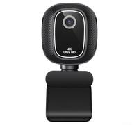 Cámara web USB 4K con micrófono y obturador de privacidad para computadora, portátil, transmisión, conferencia, aumento de luz, reducción de ruido, amplia visión (4K)