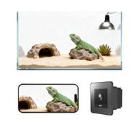 Cámara WiFi 2k HD para Tanque De Reptiles, Visión Nocturna Gran Angular De 140° para Dragón Barbudo, Gecko, Camaleón Y Lagartos Exóticos, Soporte De Vidrio Antideslumbrante, Audio Bidireccional