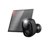 Cámaras de Seguridad inalámbricas al Aire Libre 2K 3MP cámara WiFi alimentada por batería AI Movimiento Sirena Foco Color visión Nocturna IP66 Impermeable(BW4-BT Solar TF64G)