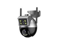 Cámaras de seguridad solares 6MP Lente dual PTZ Wifi Cámara exterior Color Visión nocturna Inalámbrico Cámaras de vigilancia de seguridad for el hogar Seguimiento automático Solar Powerd ( Color : 1 ,