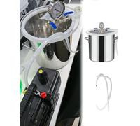 Cámaras de Vacío Cámara de Desgasificación Al Vacío de Acero Inoxidable de 6 a 100 L (2 a 26 Galones), Recipiente de Desespumado Al Vacío con Manguera(9 Gallon/35L)