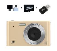Cámaras digitales compactas para principiantes, cámara digital con vídeo 4K UHD e imágenes de calidad 48MP, luz de relleno incorporada y zoom