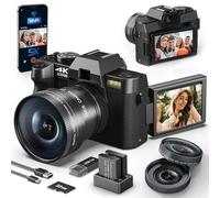 Cámaras digitales de 64 MP para fotografía de video 8K, cámara de vlogging con zoom 40X para YouTube con BB-N8-K-2601 QCY-UK-S100-BB-Z4-C-2601nforge