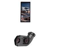 Cámaras Marcha Atrás Coches Alarma BSD Grabación Vídeo DVR Visión Lateral AHD 2 Canales Espejo Retrovisor 10,36 Pulgadas Camiones Autobuses(Add Left Camera)