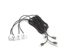 Cámaras Marcha Atrás Coches Sonda Marcha Atrás Sensor Coche 18,5 Mm Color Negro Rojo Gris Plateado Y Blanco Compatible Vehículos (4 Unidades)(Blanco)