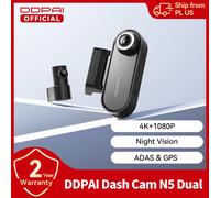 Cámara para Auto DDPAI N5 Dual 4K HDR Delantera y Trasera con IA, Visión Nocturna, WiFi 6, GPS, ADAS, Control por Voz, Modo de Estacionamiento 24H, DVR