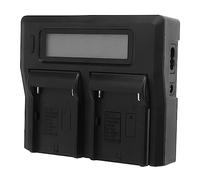 Cámaras USB Cargador de Batería, Ajuste de la Batería Recargable Cámaras Duales Compatibilidad Chip Inteligente para el Trabajo (Enchufe de la UE)