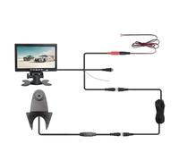 Camaras Visión Trasera Reversa Cámara Visión Trasera con Luz Freno AHD 1080P con Monitor Coche 7 Pulgadas para VW para Transporter para Crafter(Power Cord)