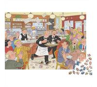 Camarero en un Tradicional café británico Puzzle De Madera Impermeable DIY Puzzles De 1000 Piezas para Adultos Divertido Rompecabezas Juegos Educativos