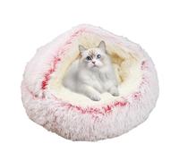Camas cálidas y acogedoras para gatos en interiores, casas redondas relajantes para gatos, cueva para mascotas con parte inferior antideslizante, casas semicerradas para mascotas para gatitos y