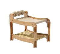 Camas Cat Bunk - Madera 51x40x43cm | Washable 2 Layer Hammock Pet Lounger Scratcher | Gatito Sleeping Lounge Perch for Home Dorm Apartment Dormitorio Sala de estar Interior
