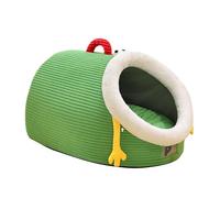 Camas cubiertas para gatos - Cama de casa para gatos | Bonito diseño de boca abierta, casa suave con cojín extraíble lavable para dormir en interiores y exteriores, invierno, hogar, gatito, cachorro