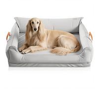 Camas ortopédicas extraíbles para perros grandes, sofá cama de cuero de espuma viscoelástica, sofá cama impermeable duradera para perros con parte inferior antideslizante para todos los tamaños de