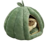 Camas para gatos de interior, cama para gatos, casa de gatos de calabaza, acogedora cueva de franela para mascotas, tela resistente al desgaste, diseño divertido, ideal para dormir, jugar y uso diario