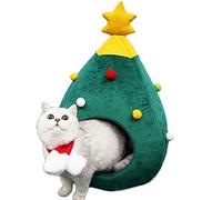Camas para mascotas, árbol de Navidad, casa para mascotas, perrera semicerrada, nido de gato, pubby, casa cálida, cama para dormir, tienda de campaña, suministros para mascotas (tamaño: pequeño) pies