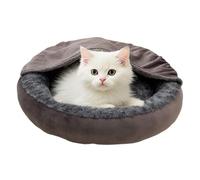 Camas para Mascotas para Gatos, Cama para Perros con Cueva Cubierta, COVED cálido Donut Mascota reservas para Gatitos al Aire Libre calmante Cachorro Dormir Animal Viaje Invierno Invierno
