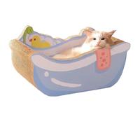 Camas para Mascotas para Gatos, de bañera con Tabla para rascar - Linda Cama para Gatos de Papel Corrugado | para interior gatito cachorro mascota decoración del hogar sala de estar balcón aparta