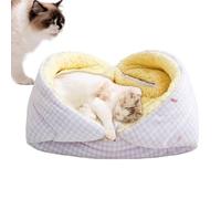 Camas para mascotas para gatos | Nido de cueva plegable grueso y cálido suministros | Cama para gatos, suministros para calmar viajes al aire libre invierno