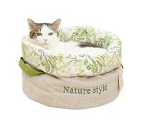 Camas para mascotas para gatos - Nido de invierno lavable con asas, cama pequeña en forma de cubo, para gatitos, cachorros, perros pequeños, decoración del hogar, dormitorio, sala de estar, balcón