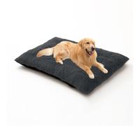 Camas suaves y esponjosas para perros, cama extragrande para perros, cojín de almohada antiansiedad para mascotas, colchón rectangular lavable con parte inferior antideslizante (65 x 48 x 8 cm, gris